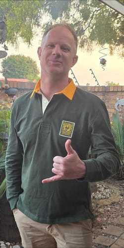 Customer photo review of SA Supporters Classic LS Rugby Jersey-OS Green