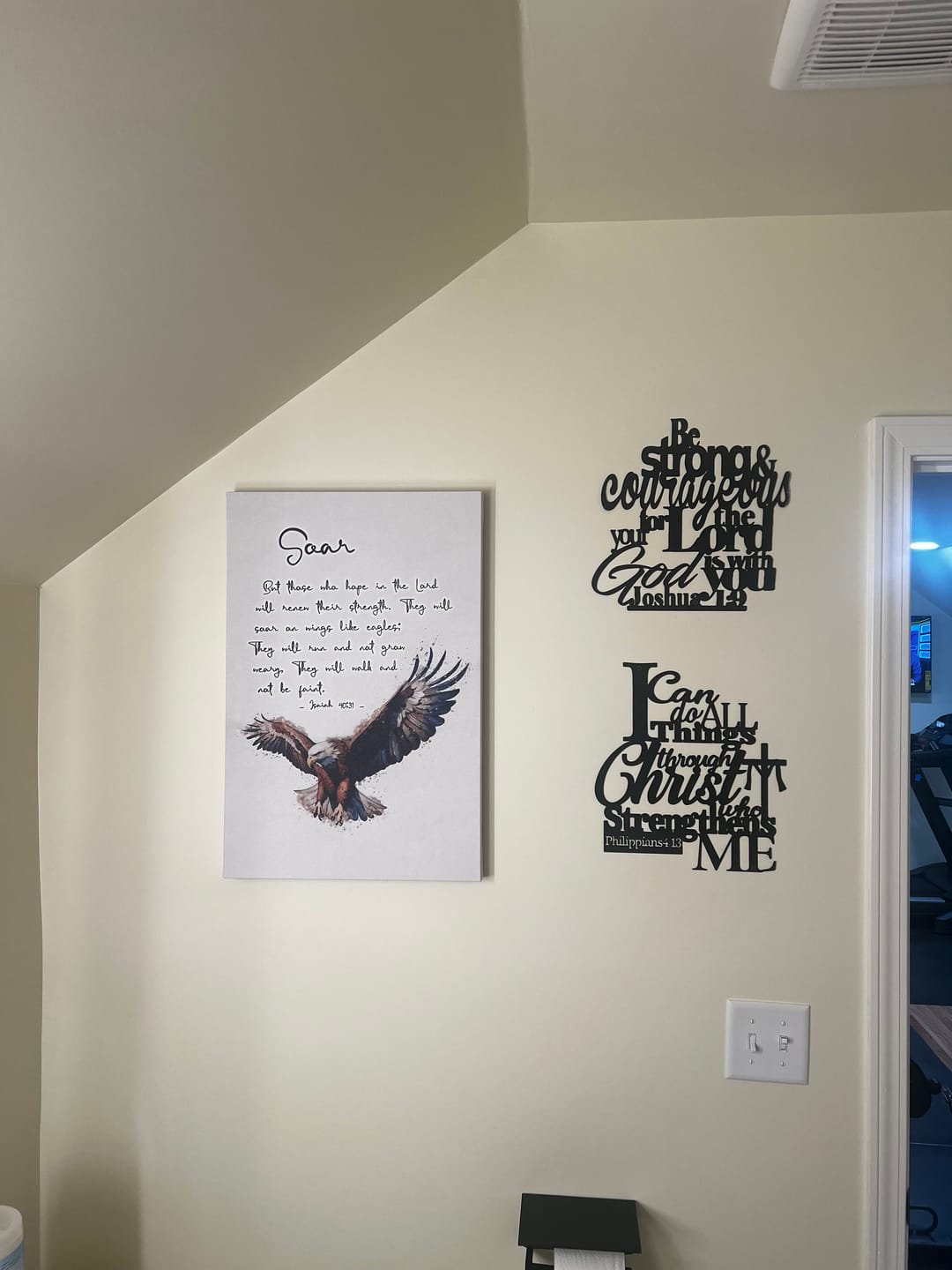 Customer photo review of But Those Who Hope in the Lord Will Renew Their Strength, Isaiah 40:31, Wall Art Canvas