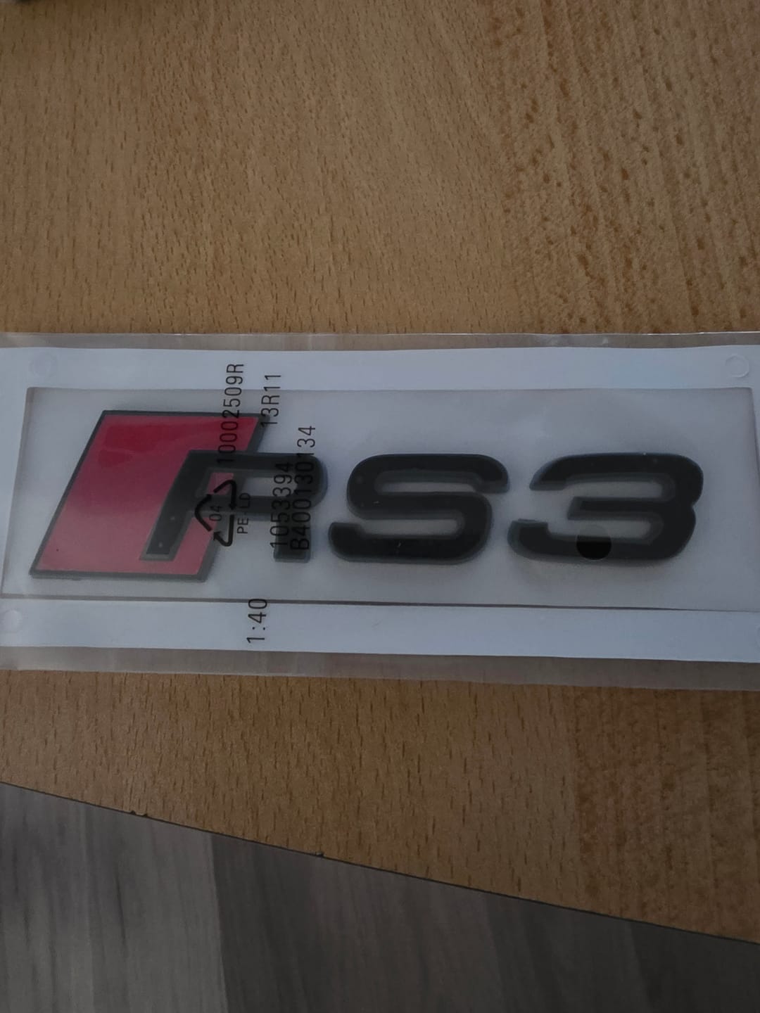 Customer photo review of Logo / Badge Audi RS3 / RS4 / RS5 / RS6 / RS7 Noir