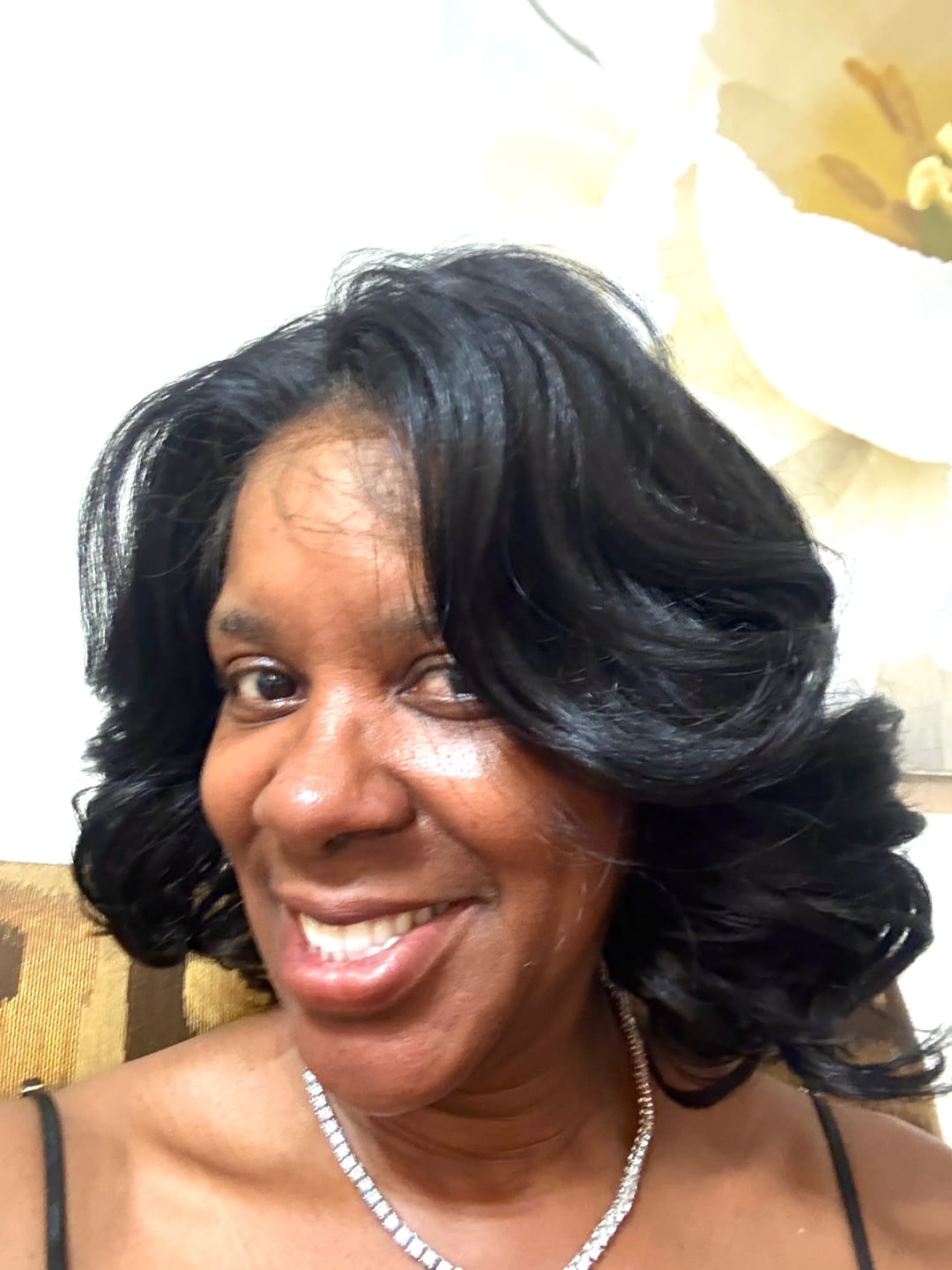 Customer photo review of Mane Brown Sugar Skin Bond Lace Pre Handtied Human Hair Blend 13x6 Lace Front Wig - BSSB205 GLUELESS 01