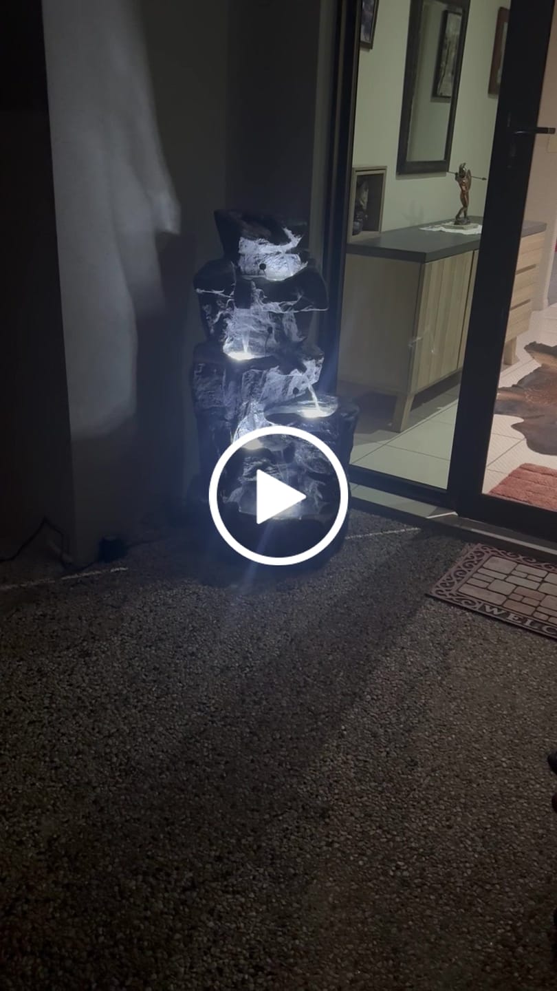 Customer video review of Edessa Waterfalls 6-Tier Rock Fountain - Spectacular 108cm