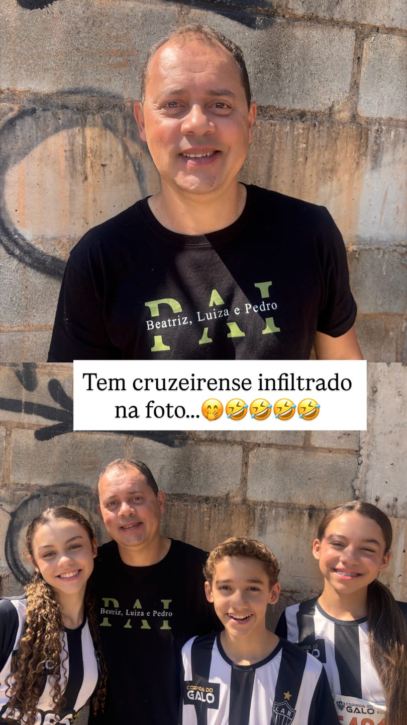 Customer photo review of Camiseta Personalizada MÃE / PAI E FILHOS - Algodão Peruano