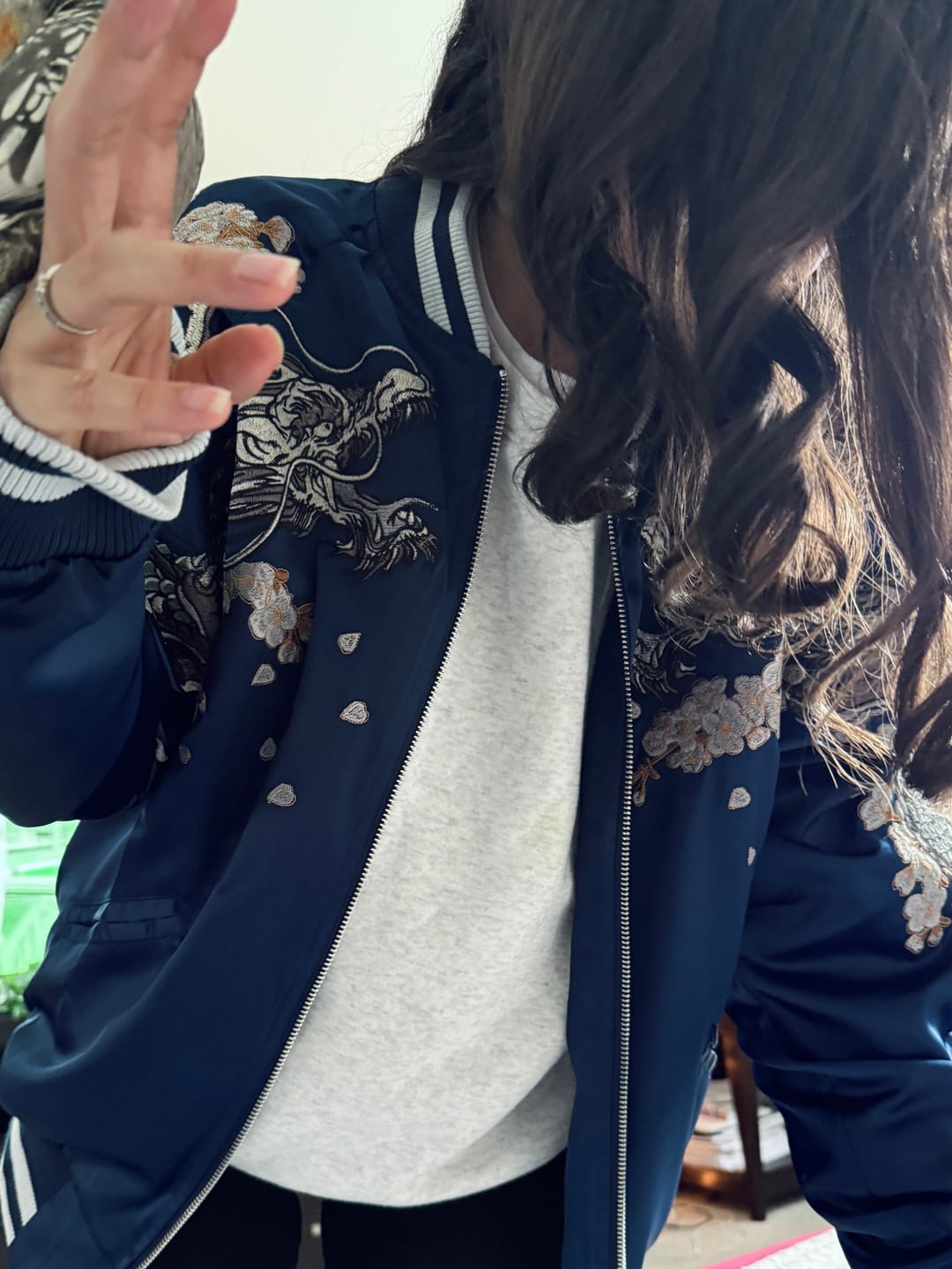 Customer photo review of Double Dragon & Phoenix Sukajan Souvenir Jacket