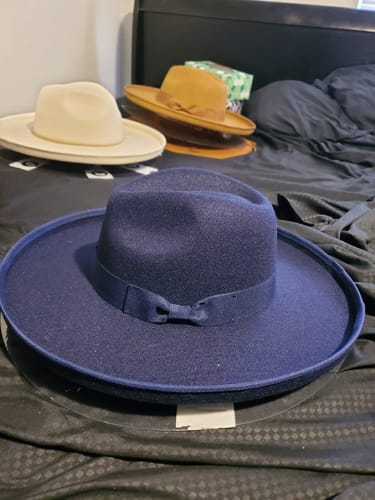 Customer photo review of Dallas Pencil Brim Fedora - Dark Tan