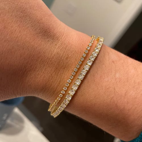 Customer photo review of 2mm Dainty - Stackable Tennis Bracelet