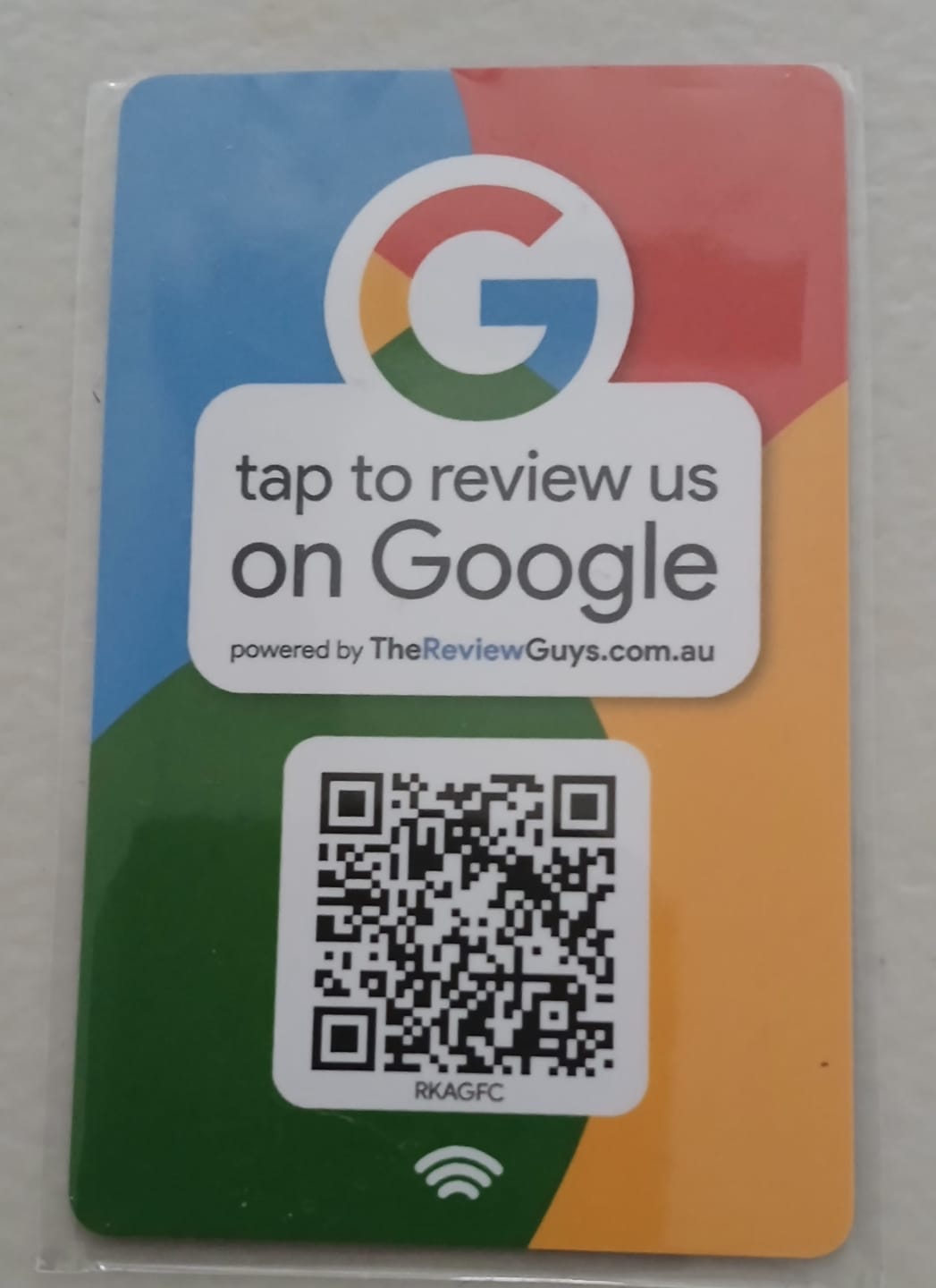 Customer photo review of Google Review NFC Card + QR Code