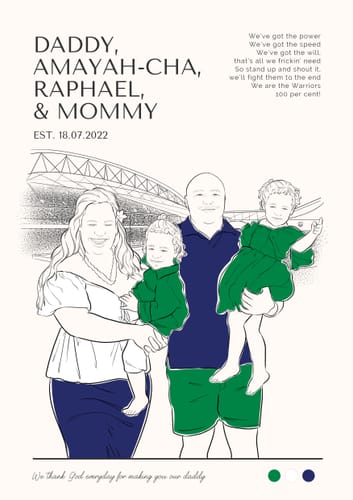 Customer photo review of Daddy & Me NRL Rugby Poster