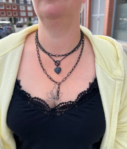 Customer photo review of Triple Chain Necklace