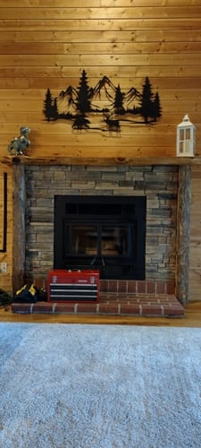 Customer photo review of Mountain Serenity Metal Wall Decor