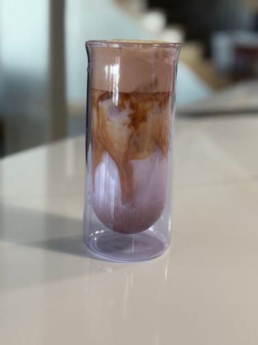 Customer photo review of FLUR Iced Coffee Glasses