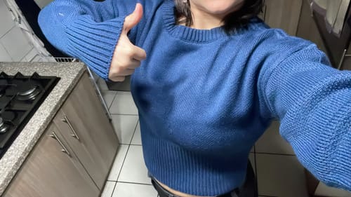 Customer photo review of SWEATER REGINA AZUL