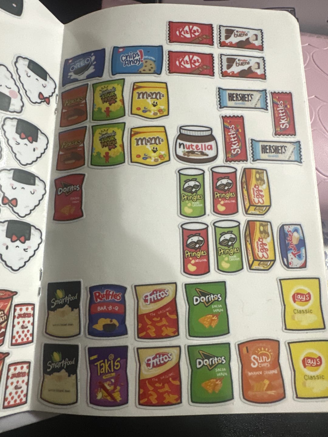 Customer photo review of Sticker Sheet - Crunchy Snack Time!