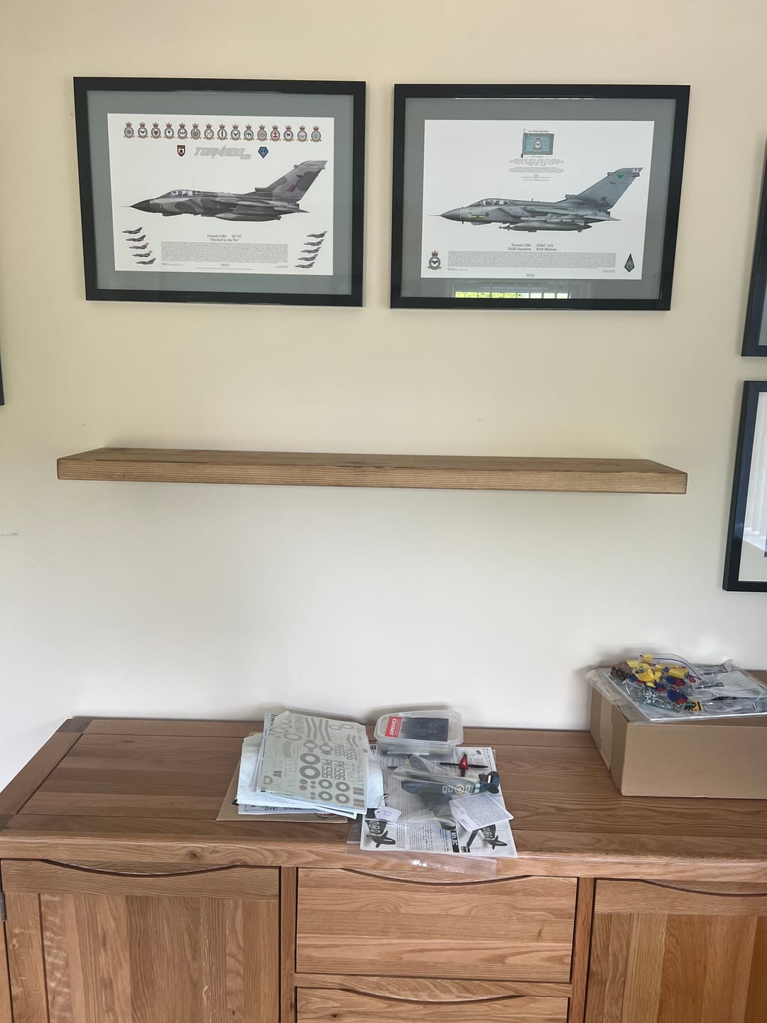 Customer photo review of Wooden Floating Wall Shelves | 22.5cm depth