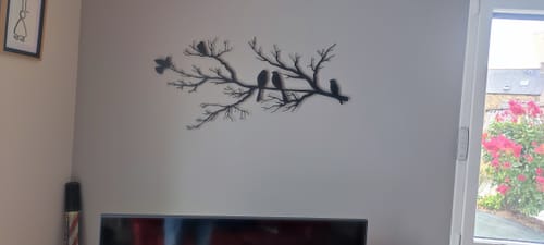 Customer photo review of Décoration murale en métal moderne - Oiseaux sur branche (V.2)