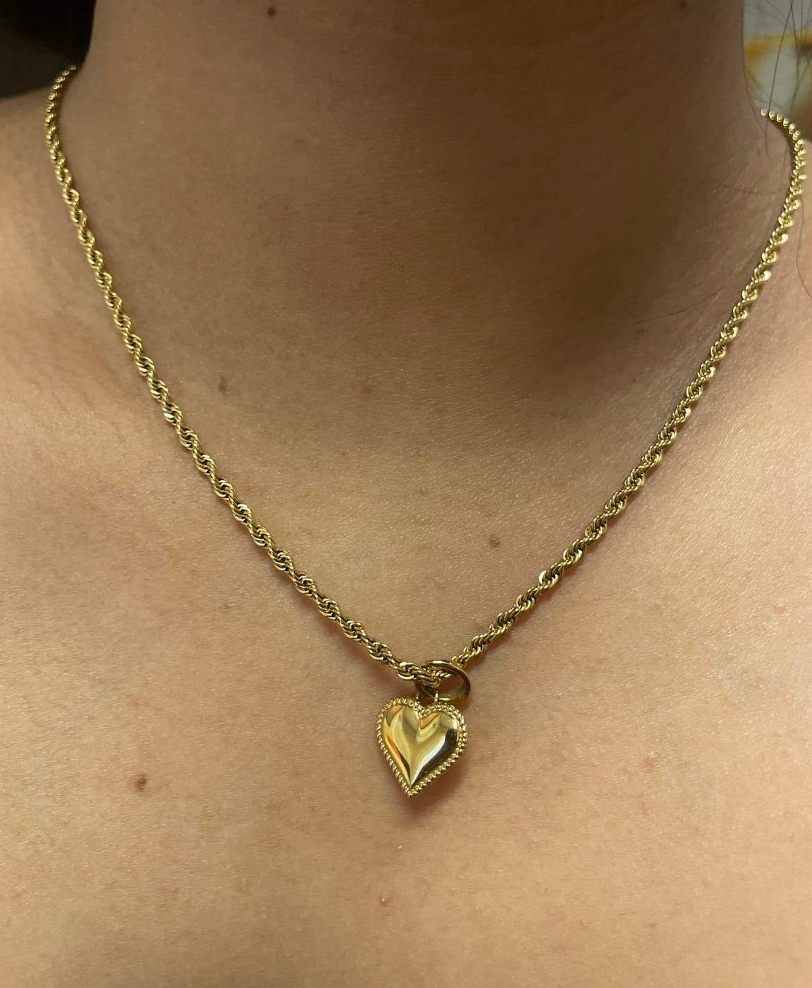 Customer photo review of Rope Chain Necklace In Gold