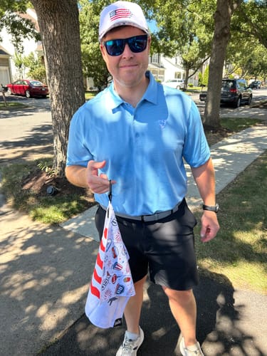 Customer photo review of USA White - Magnetic Golf Towel