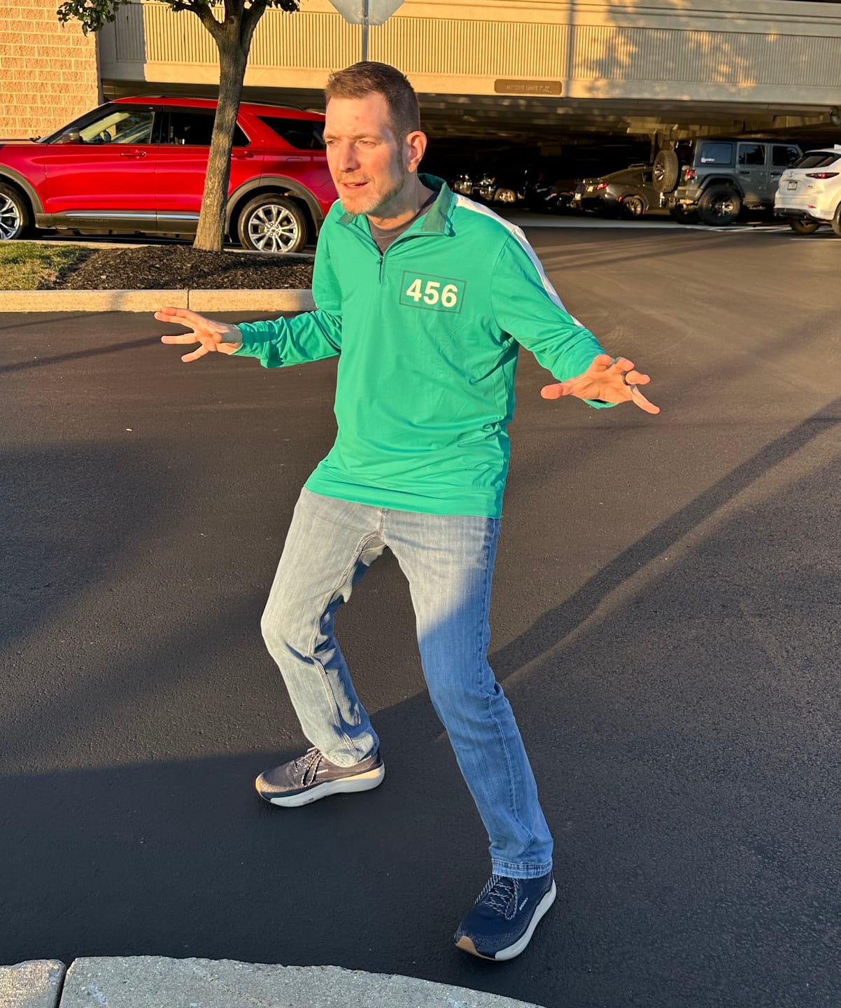 Customer photo review of Squid Game "456" – Quarter Zip
