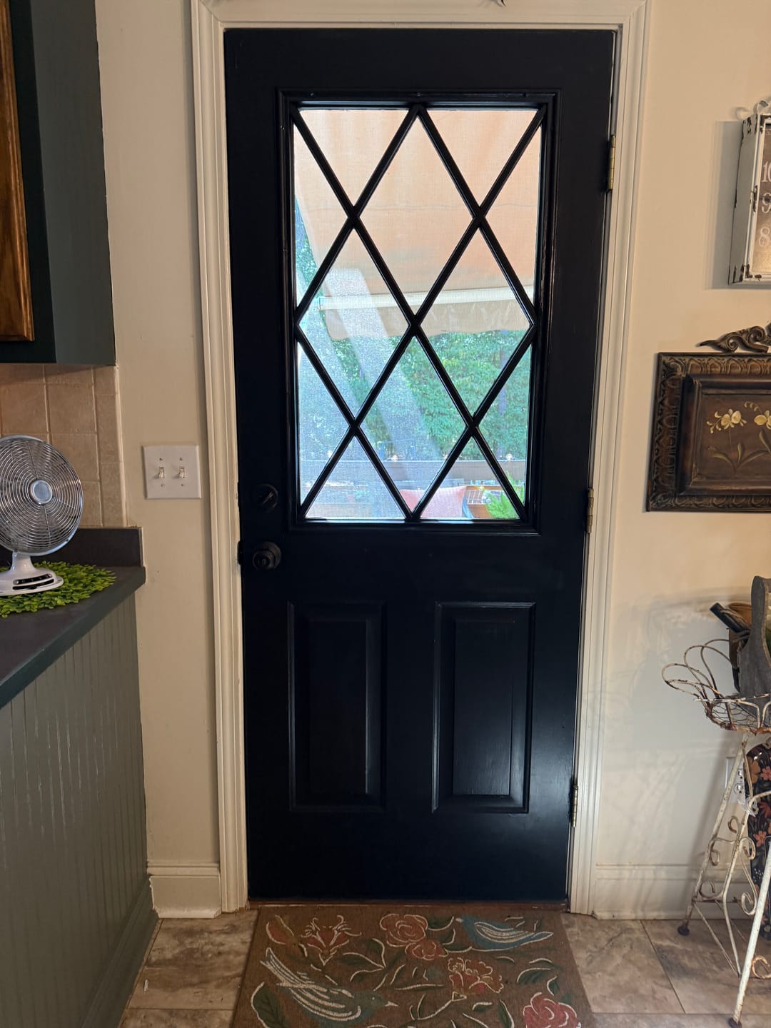 Customer photo review of Clear Diamond Grid Glass and Frame Kit (Half Lite)