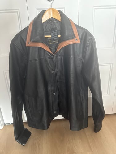 Customer photo review of Huxley Black Premium Leather jacket