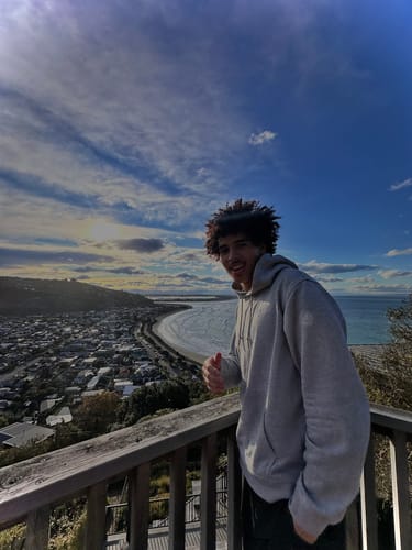 Customer photo review of Vintage Grey Nike Swoosh Hoodie (XL)