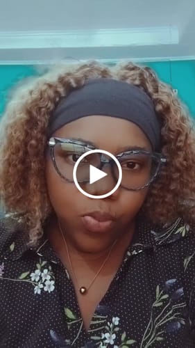Customer video review of CurlyMe Wear Go Glueless Highlights Ombre Hair Pre-cut HD Lace Kinky Curly Wig
