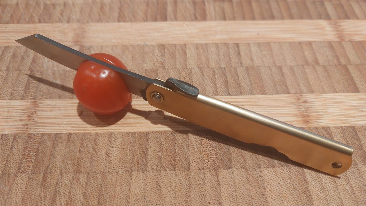 Customer photo review of HIGONOKAMI Warikomi Aogami Japansk Foldekniv 100 mm