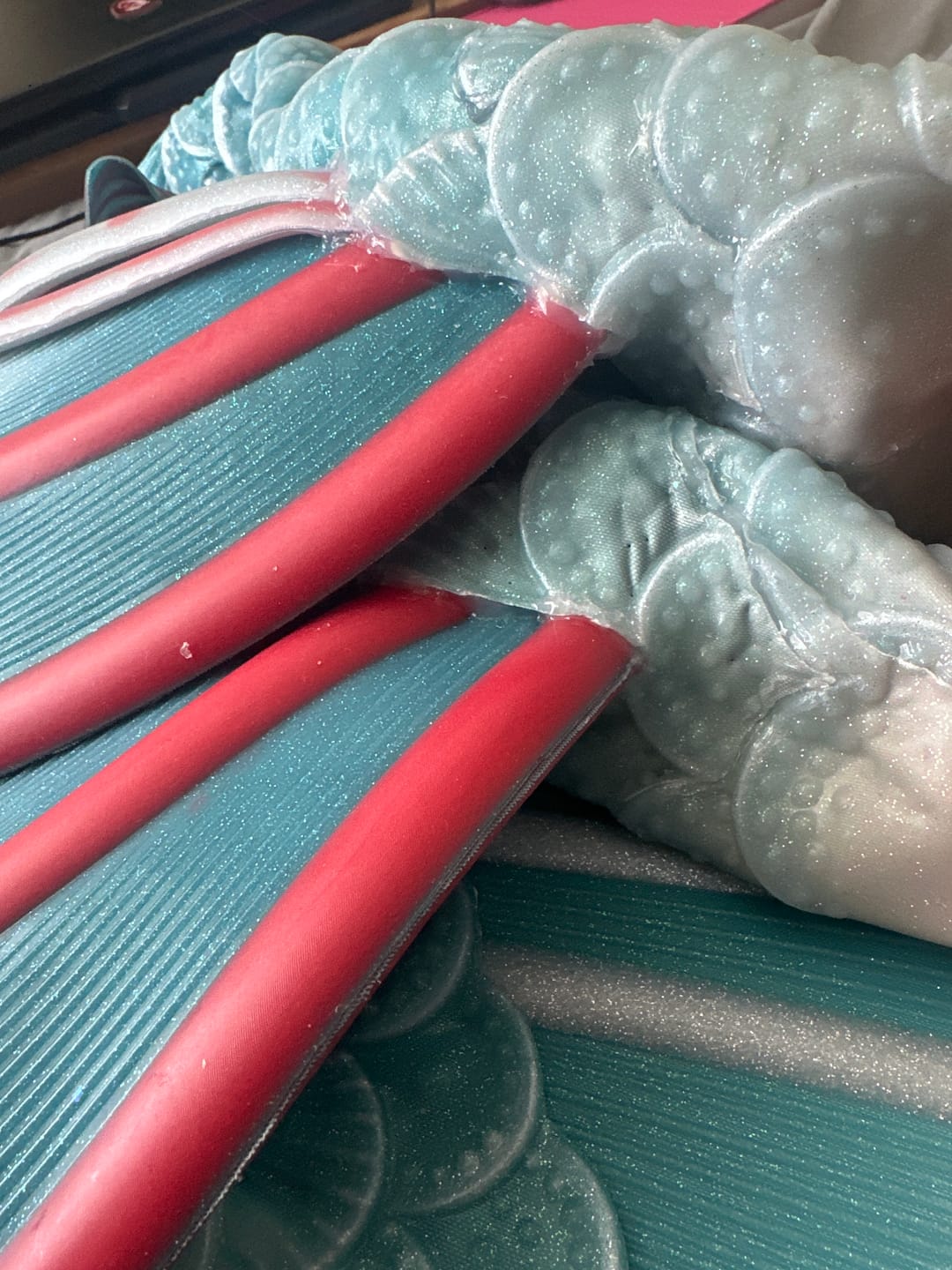 Customer photo review of Osamu Series Ultra-Light Silicone Mermaid Mermaid Tail Green White 70