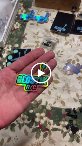 Customer video review of 100 2.5" Custom Holographic Stickers