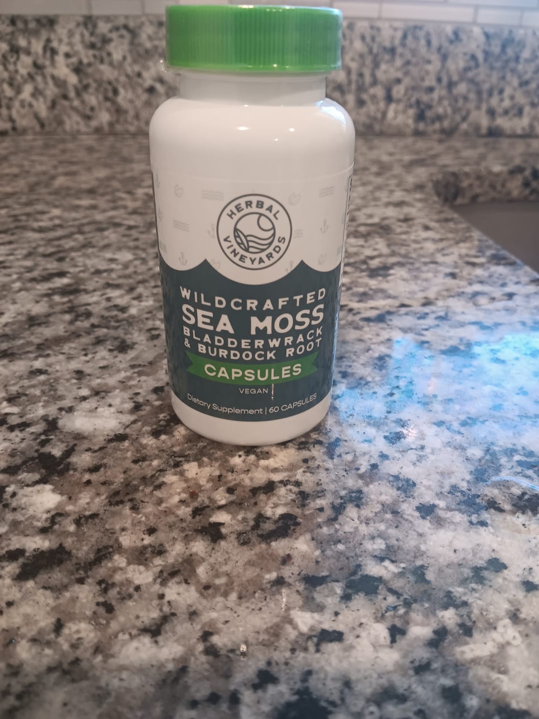 Customer photo review of ORGANIC SEA MOSS, BLADDERWRACK & BURDOCK ROOT VEGETABLE CAPSULES (1500 MG) - 60 Capsules
