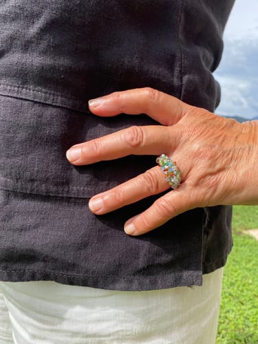 Customer photo review of Color of Joy - Murano glass ring