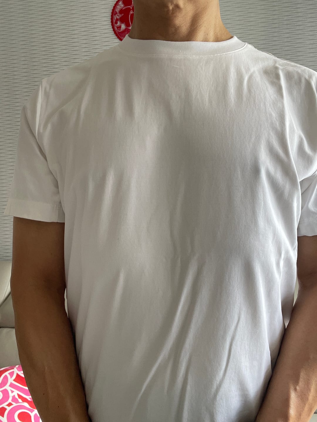 Customer photo review of InstantCool Jersey Crew Neck T-Shirt | White WH001Z