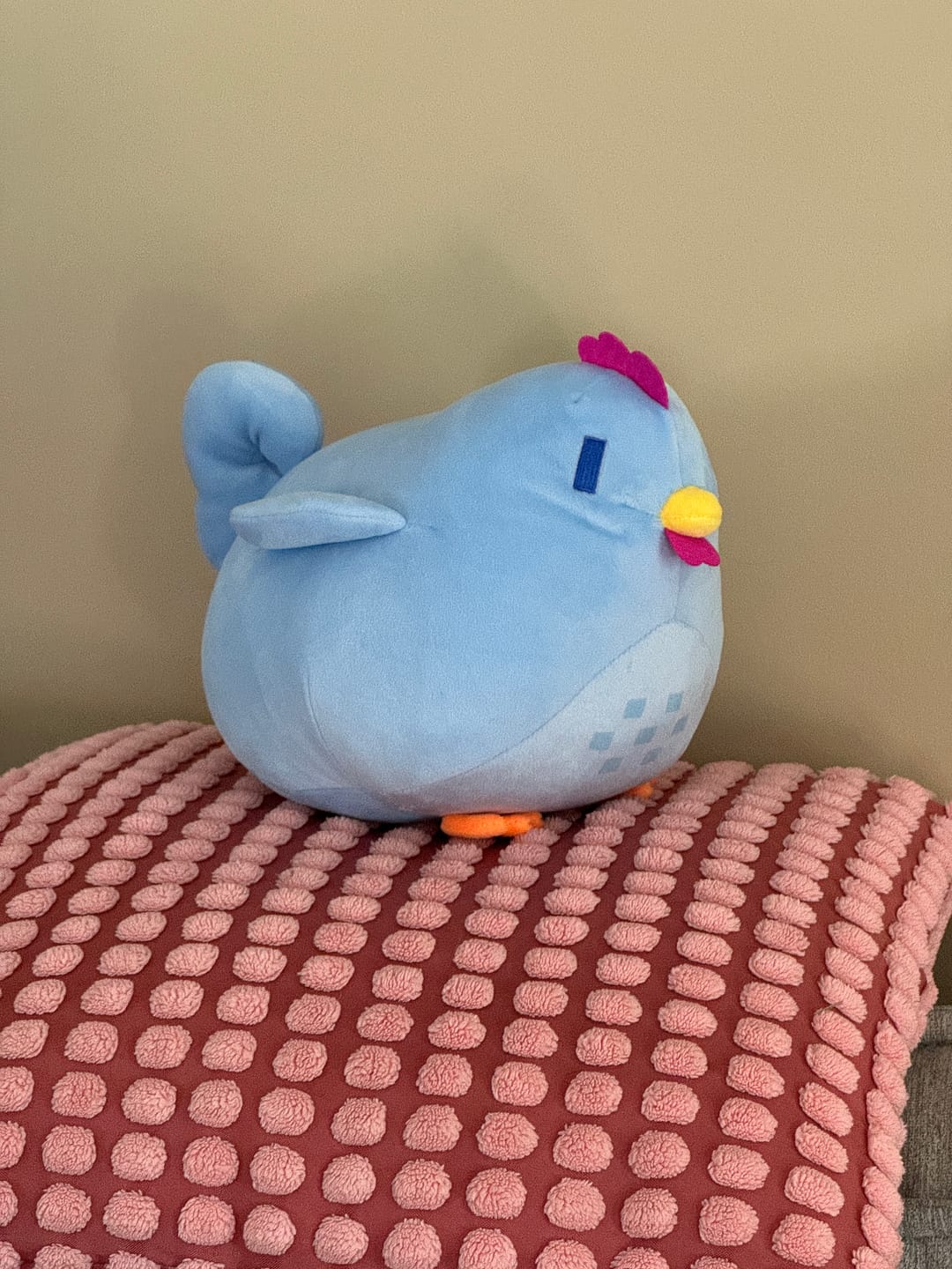 Customer photo review of Stardew Valley - Blue Chicken Pillow Plush