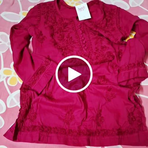Customer video review of Aayat Deep Pink Cotton Kurta