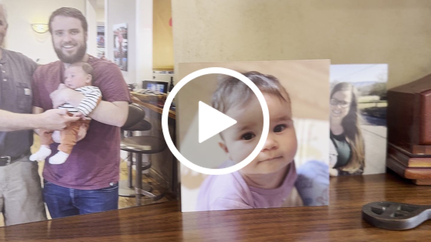 Customer video review of Rectangular Maple Photo Block