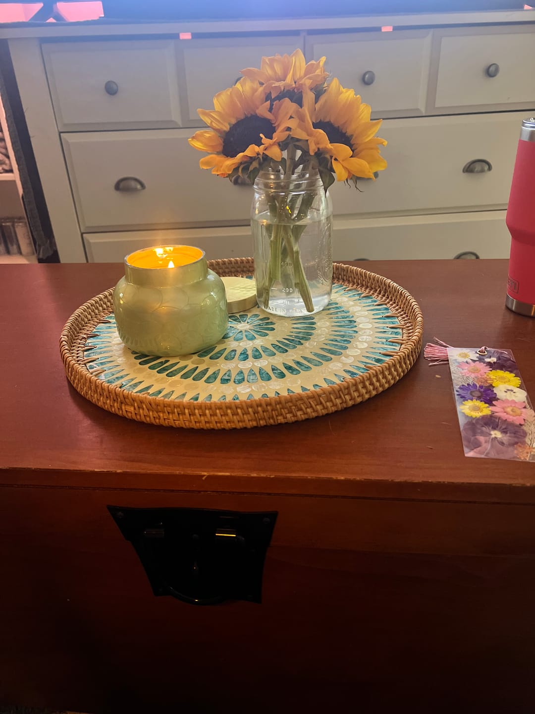 Customer photo review of Serene Large Rattan Tray