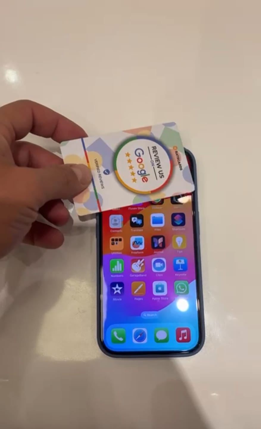 Customer photo review of Google Review Card - RATECARDS™