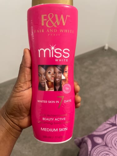 Customer photo review of Fair and White Miss White Body Lightening Lotion 7 days 500ml