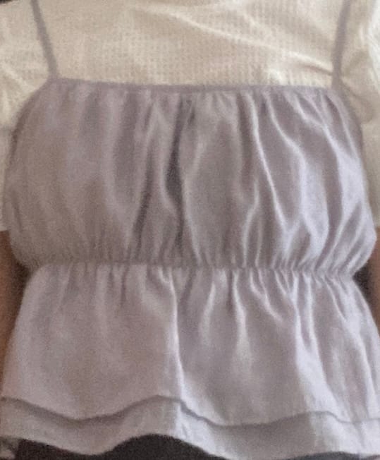 Customer photo review of Double Layer Sheer Cami Top