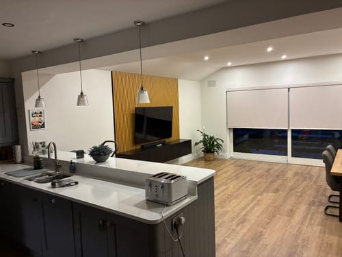 Customer photo review of Wooden Wall Panel | Rustic Oak | Premium 3-sided Wood Veneer