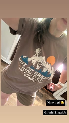 Customer photo review of Out Of Breath T-shirt
