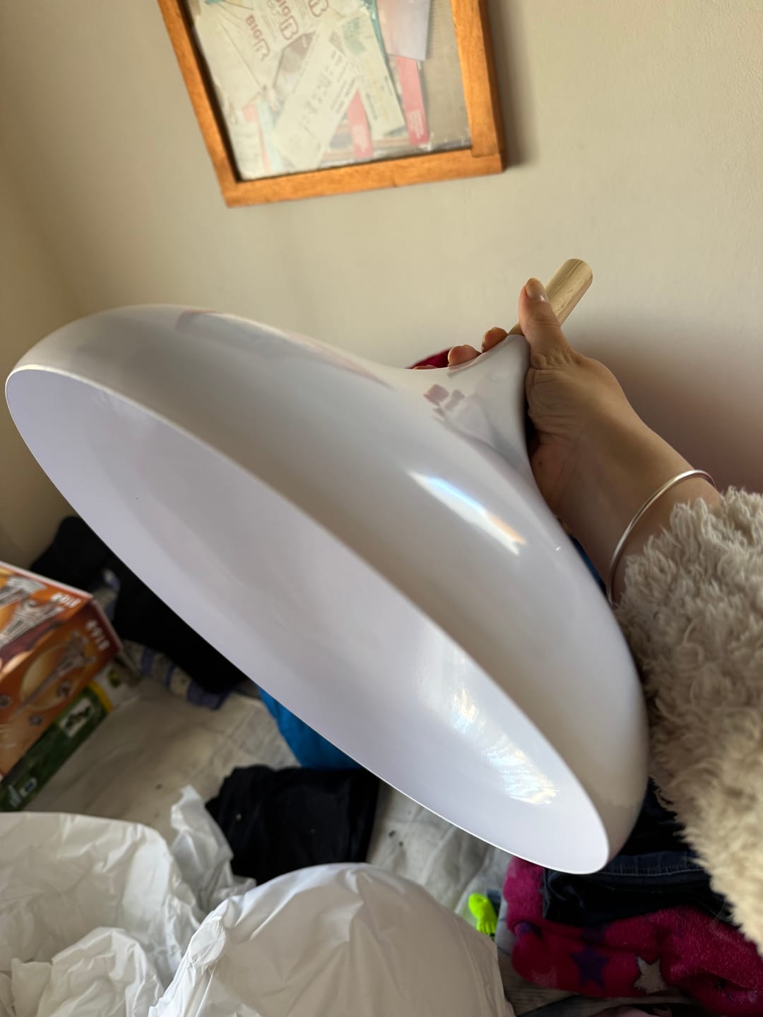 Customer photo review of Lámpara Colgante De Techo Nórdica Metal Madera De Diseño