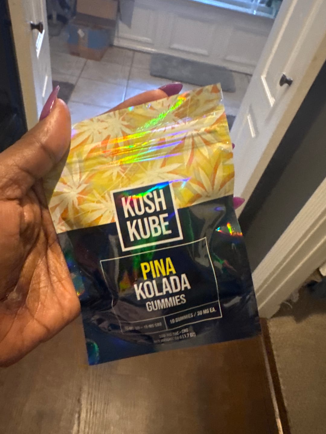 Customer photo review of Pina Kolada Kush Kube - 15mg THC