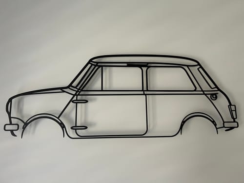 Customer photo review of Mini Cooper Classic Metal Wall Art