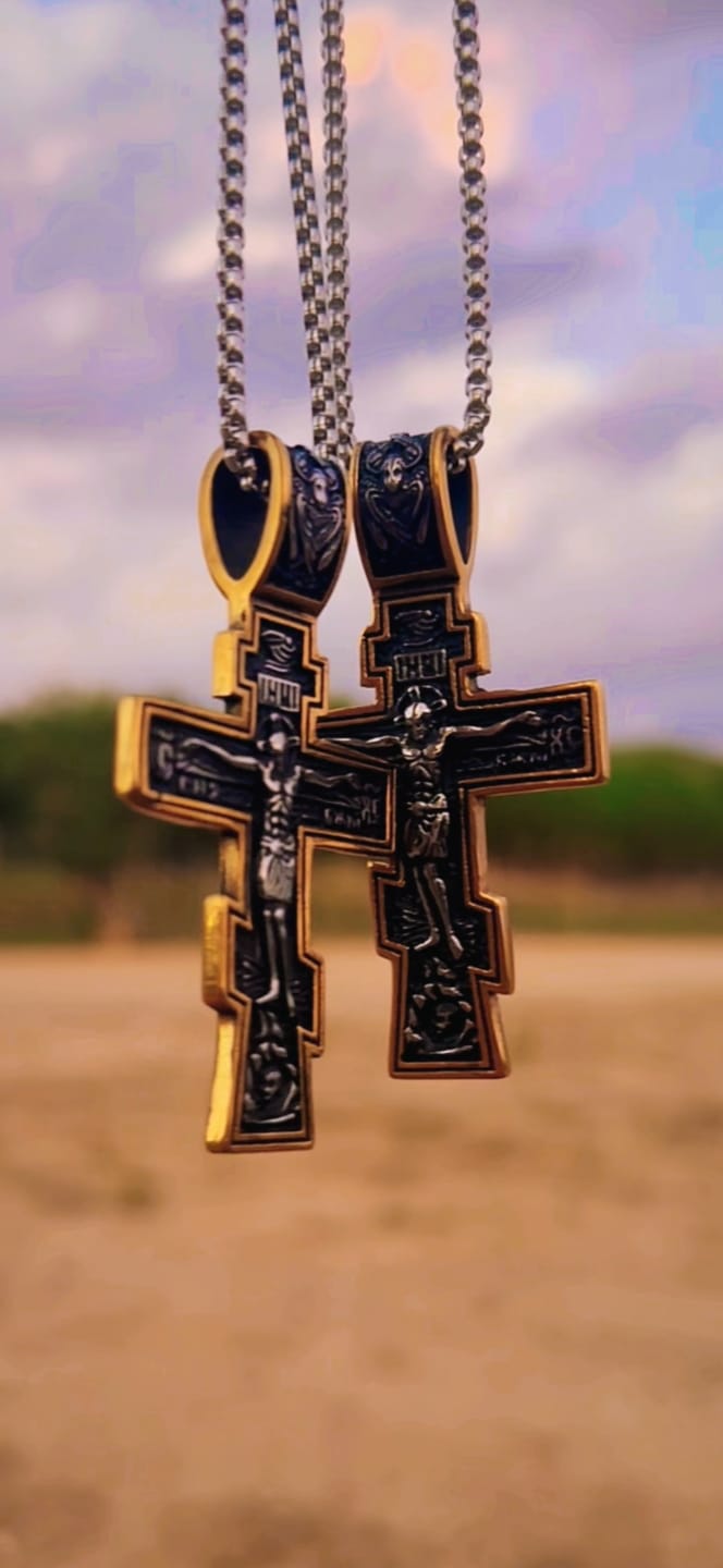 Customer photo review of DARK JESUS CROSS.