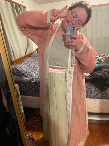 Customer photo review of Han Dan 菡萏 Blooming Lotus Song Dynasty Plus Size Embroidered Baidiequn Ruqun Set
