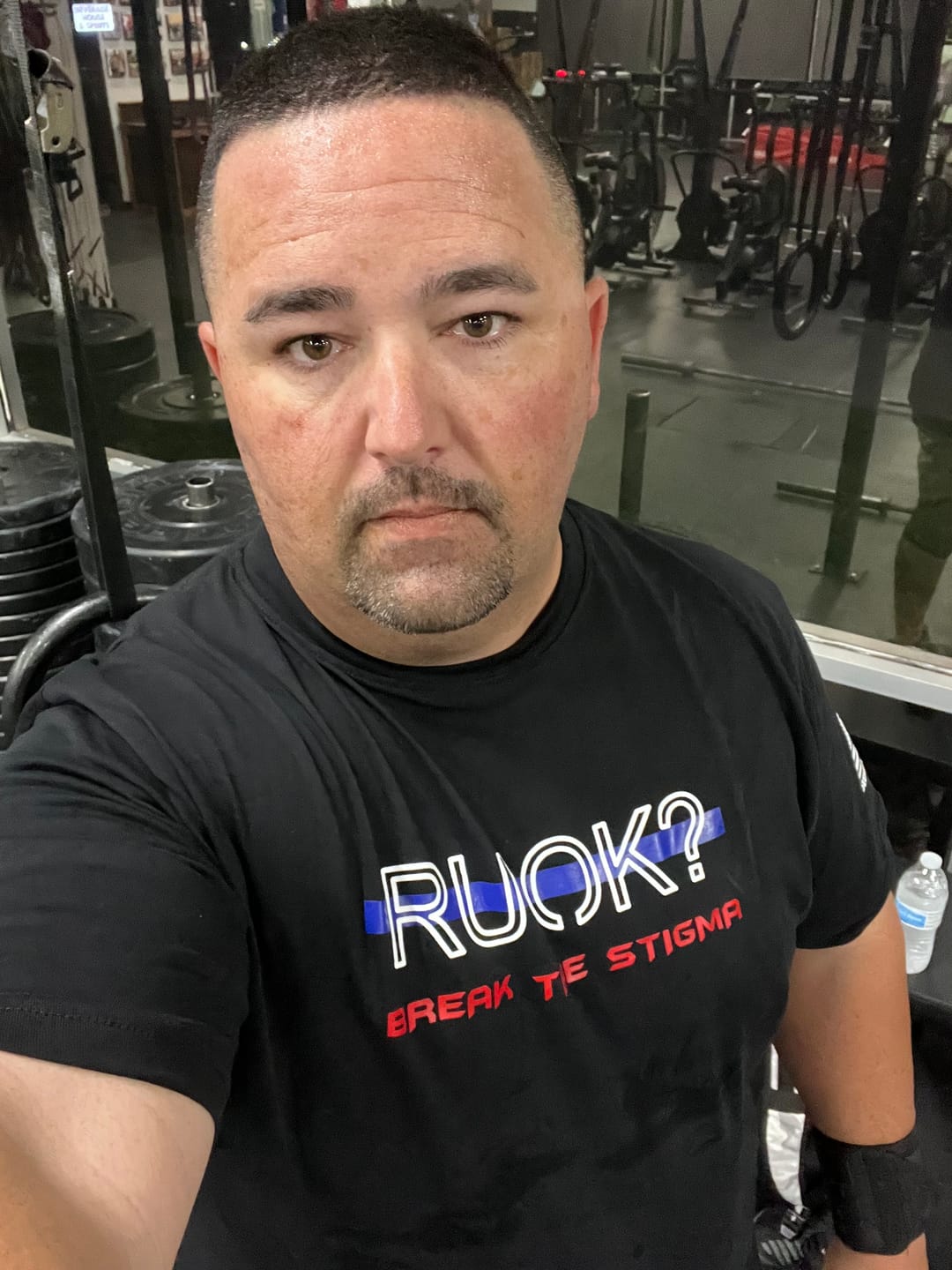 Customer photo review of Stigma-Breaking Unisex Tee- Blue Line