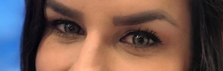 Customer photo review of Citha Hazel Brown Prescription Colored Contact Lenses