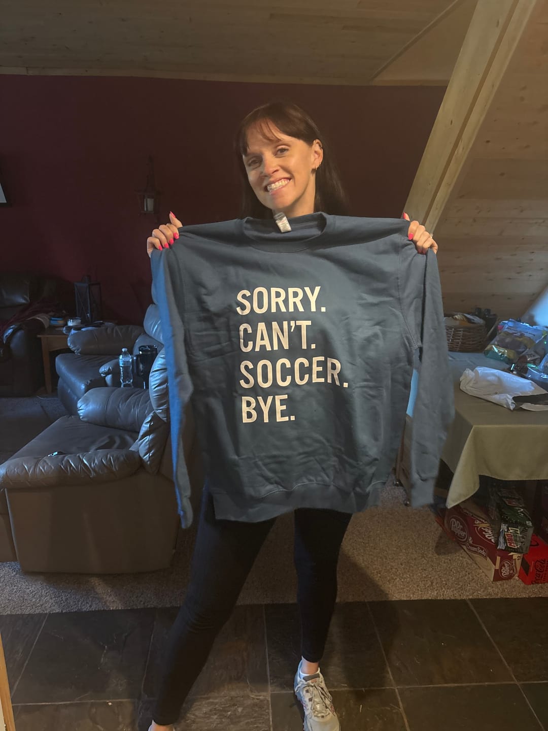 Customer photo review of Sorry Can't Soccer Bye