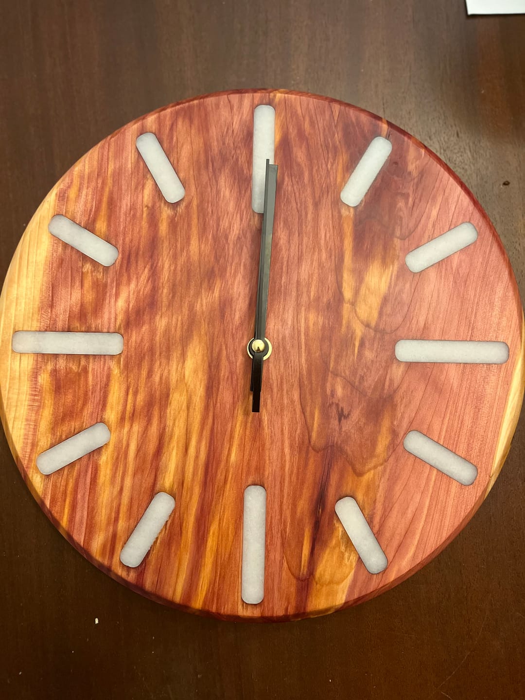 Customer photo review of 12" Circle + Clock Dials Style 2 Acrylic Router Template