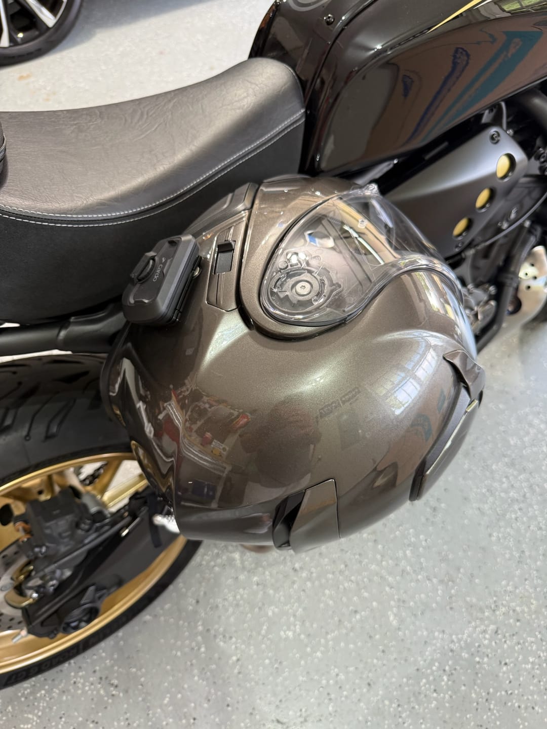 Customer photo review of XSR700 Helmet Hook (lock) 2016+